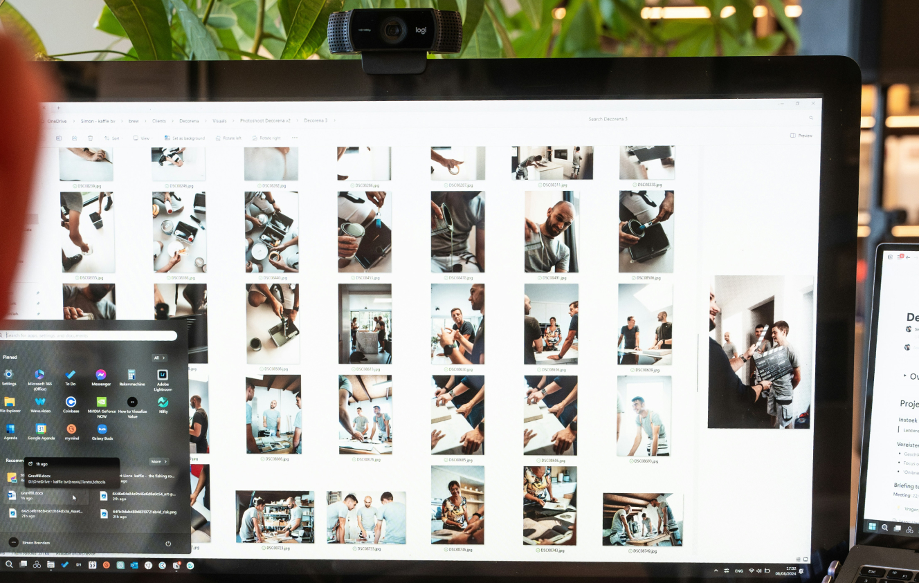 Marketing workspace with campaign media and consent status